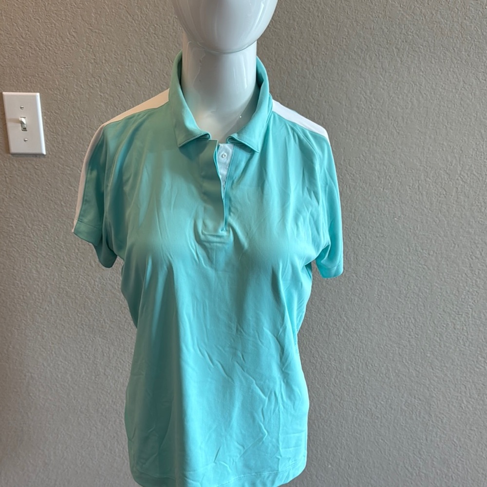Slezenger size medium Women's Aqua‎ Polo Shirt